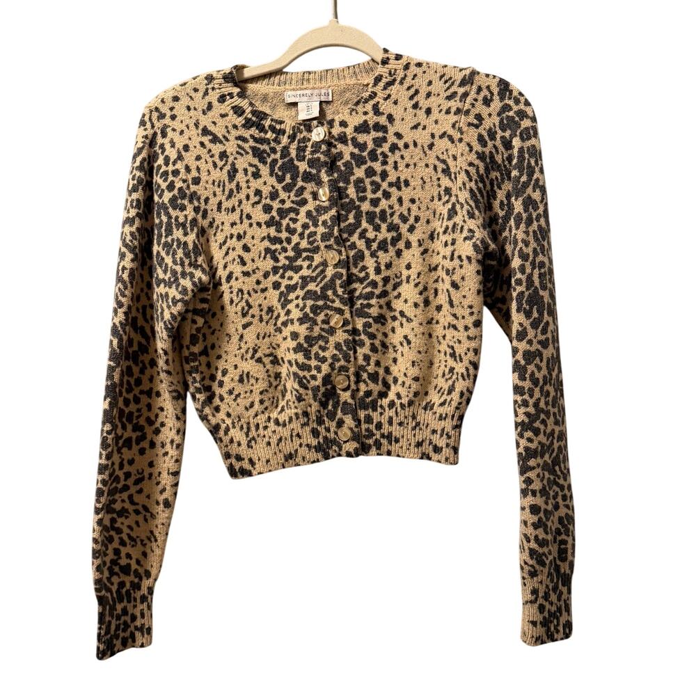 Sincerely Jules animal print cardigan small